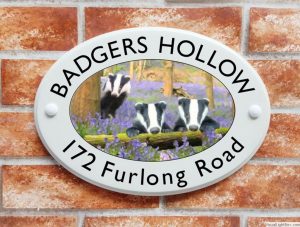 Badgers house plaque