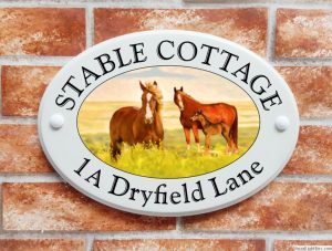 Horses house plaque